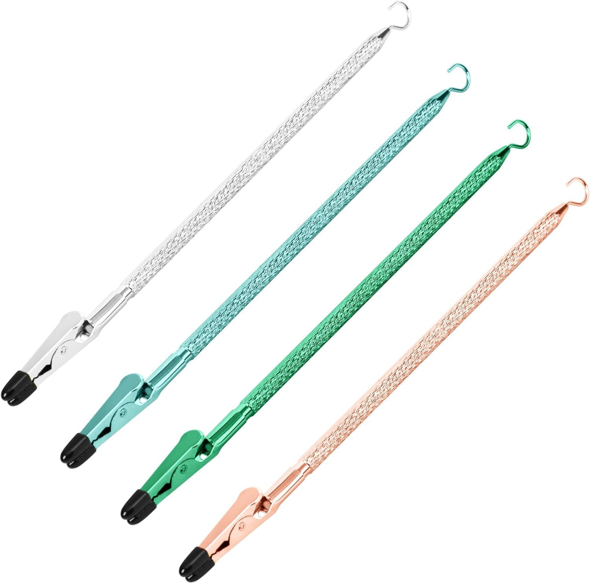 Bracelet Helper Tool with Hook - Fastener Helper Tool for Bracelet, Necklace, Jewelry, Watch - Silver, Teal, Emerald, Rose, Bundle