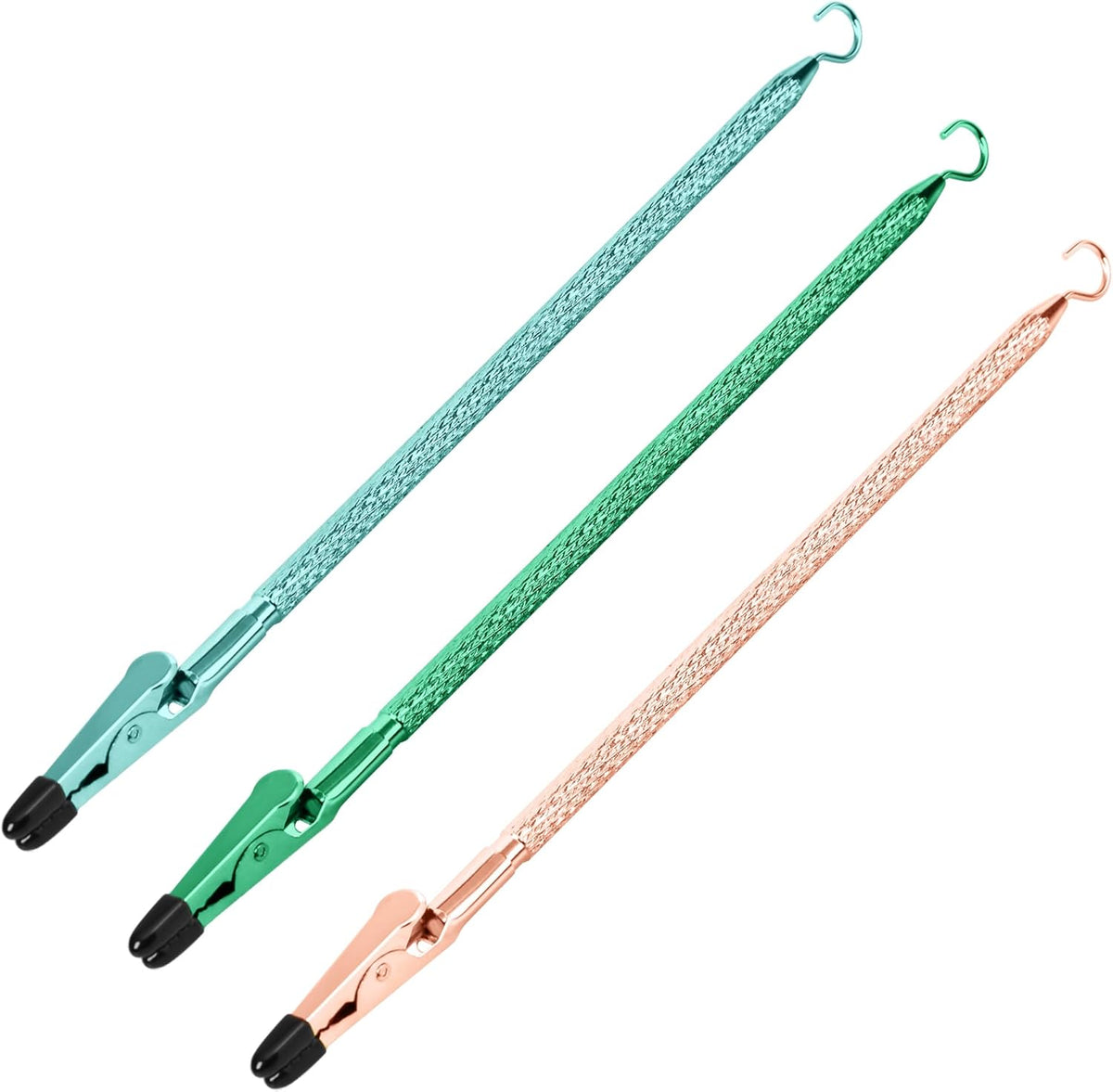 Bracelet Helper Tool with Hook - Fastener Helper Tool for Bracelet, Necklace, Jewelry, Watch - Teal, Emerald, Rose, Bundle