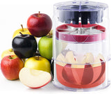 5.12-Inch Apple Slicer - 8 Slices, Ultra-Safe & Heavy-Duty Stainless Steel Extra Large Apple Cutter, Upgraded Cut Apples All The Way Through, with Red Bowl