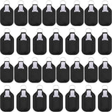 60 Pieces Hand Sanitizer Holder Empty Travel Size Bottles Set Including 30 Pieces Clear Refillable Bottles and 30 Pieces Black Hand Sanitizer Holders for Keychain Backpack and Purse