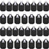 60 Pieces Hand Sanitizer Holder Empty Travel Size Bottles Set Including 30 Pieces Clear Refillable Bottles and 30 Pieces Black Hand Sanitizer Holders for Keychain Backpack and Purse