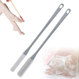 Toe Gap Cleaning Brush, Foot Back Scrubber in Shower, Long Handle Foot Bath Brush, Silicone Body Scrubber, Exfoliating for Men and Women (Gray)