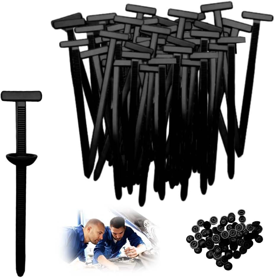 Nylon Universal Cable Tie Buckle,Zipper Clips Cable Tie Buckle Zip Tie,Self-Locking Nylon Zip Ties Holder,Multipurpose Plastic Cable Ties Buckles Tool for Car Daily Repair (50PCS)