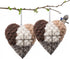 2PCS Alpaca Fiber Bird Nesting, Handmade Alpaca Fiber Bird Nesting Heart (Stuffable), 3 Bags of Nesting Materials, Warm Nests for Winter Birds, for Home Gardens and Wild Birds (2 PCS)