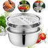 Germany Multifunctional Stainless Steel Basin, Multifunction Stainless Steel Basin with Grater 3 in 1 Vegetable Cutter for Kitchen, Vegetable Slicer Grater Strainer and Drain Basket (10.2 inch)