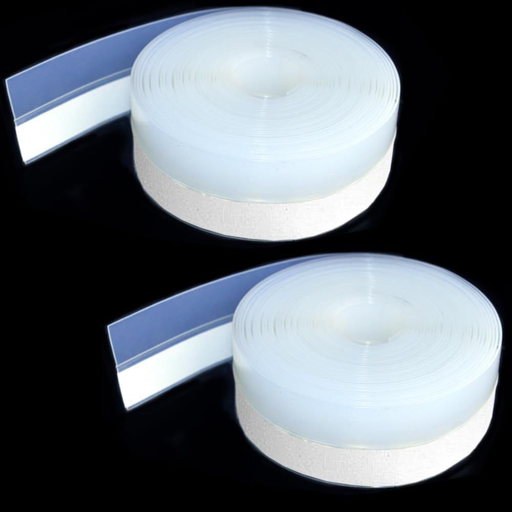 Weather Stripping Door Seal Strip, Door Weather Stripping Seal Strip Sealing Tape for Doors Windows Shower (25mm, Transparent)