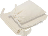 10-Pack 10” x 12” Reusable Produce Bags, Muslin Bags with Drawstrings for Shopping & Storage, 100% Natural Cotton Bags, Washable, Biodegradable, Food Safe