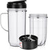 2 Pack Replacement Blender Cups set for magic bullet ，22oz Tall Cup with Flip Top To-Go Lid，16oz Replacement Cup with Cross Blade Replacement Parts Compatible with 250W Magic Bullet MB1001