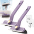 Multi-Function Rotating Crevice Cleaning Brush, 360° Rotating No Dead Corners Crevice Gap Brush Hard Bristle Crevice Gap Cleaning Brush, Household Cleaning Tool for Kitchen Bathroom (2, Purple)
