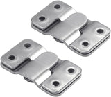 Stainless Steel Interlock Hanging Buckle, Heavy Duty Flush Mount Bracket Interlocking Furniture Connector, Z-Shaped Clip Wall Mount Hardware for Display Art Gallery Furniture Photo (2pairs Large)