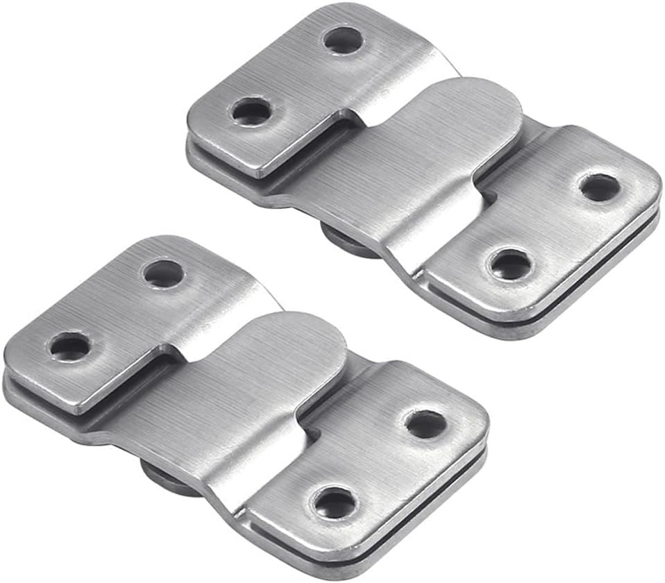 Stainless Steel Interlock Hanging Buckle, Heavy Duty Flush Mount Bracket Interlocking Furniture Connector, Z-Shaped Clip Wall Mount Hardware for Display Art Gallery Furniture Photo (2pairs Large)