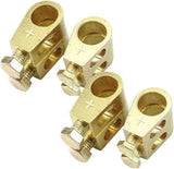 Pure Copper Battery Connection Clip, Car Battery Terminal Connectors Kit, Negative and Positive Car Battery Cable Terminal Clamps Connectors for Car Van Carts (4)