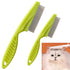Multifunctional Pet Hair Comb, 2023 New Magic Pet Comb Dog Combs for Grooming, Stain Tear Removal Comb Stainless Steel Fine-Tooth Grooming Massage Comb for Dog Cat (1 Pair, Green)