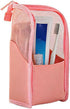 Standing Toiletry Bag, 2026 New Portable Lightweight Travel Toiletry Bag Nylon Travel Toothbrush Storage Hanging Travel Toiletry Bags for Cosmetic, Toothbrush, Toothpaste (1, Pink)