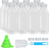 EONJOE Dishwasher Safe 16oz Plastic Bottles with Caps Reusable BPA Free PP5 Juice Milk Water Smoothie Bottle Heat-Resistant Refillable