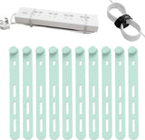 10 Pack Reusable Silicone Cable Ties - Adjustable Cord Organizer for Earphone, Phone Charger, Computer Cords - Office, Home Organization and Storage, Travel Essentials