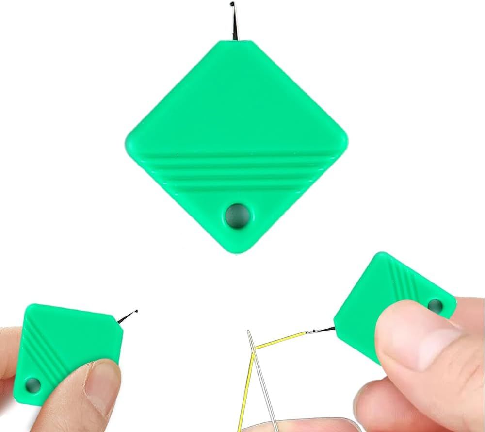 2025 Upgraded Needle Threaders, Sewing Machine Needle Threader, Needle Threaders for Hand Sewing, Embroidery Floss, Yarn, Quickly and Easily Threads Needles Tools (Green)