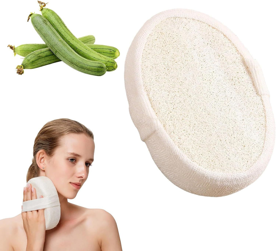 2025 Natural Loofah Sponge - Exfoliating Body Scrubber for Shower, Eco-Friendly Loofah for Men & Women (1pcs)