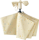 Cheesy Beige Rain & Shine Auto/Manual Foldable Umbrella for UPF 50+ UV Protection, Stylish Sun Parasol with Black Coating