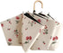 Portable Cherry Sun Umbrella with UPF50+ UV Protection, Foldable Compact Sun & Rain Travel Umbrellas with Curved Hook