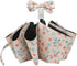 French Style Floral Foldable UV Protection Umbrella for Women, Automatic Open Close Sun & Rain Portable Mini Compact Travel Umbrellas