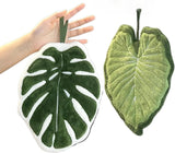 2 Pcs Set Leaf Design Coral Fleece Hand Towel Soft Absorbent Towel for Kitchen, Bathroom, and Countertop Decor