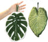2 Pcs Set Leaf Design Coral Fleece Hand Towel Soft Absorbent Towel for Kitchen, Bathroom, and Countertop Decor