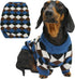 Small Medium Size Dog Cat Winter Sweater, Warm Thick Argyle Pattern Knitted Pullover Clothing for Pet (Small)