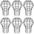 6 Pack Gutter Guard 2 Inch, 304 Stainless Steel Filter Strainer Fits 1.7" to 2.4" Downspout Filter Protector for Blockage Leaves, Seeds, Twigs and Debris
