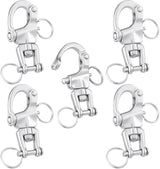 316 Stainless Steel Swivel Snap Shackle Clevis Quick Heavy Duty Release Spring Hook Marine Grade Sailing Halyard Shackle for Boat Rigging Industrial Lifting Climbing