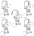316 Stainless Steel Swivel Snap Shackle Clevis Quick Heavy Duty Release Spring Hook Marine Grade Sailing Halyard Shackle for Boat Rigging Industrial Lifting Climbing