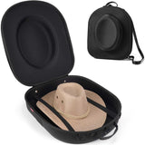 Hat Box for Travel - Crush Proof Cowboy Hat Holder Storage, Hard Travel Hat Carrier Case for Cowboy, Panama & Tweed Hats - Carrying Handle, Luggage Straps & Shoulder - Large