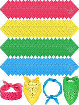 72 Pieces Paisley Bandanas Bulk Cowboy Paisley Bandanas Unisex Head Wrap Scarf for Western Party Costume