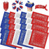 24 Pcs Paisley Bandanas Red White Blue Headband for Men and Women 4th of July 250 Anniversary Versatile Decoration Handkerchief Patriotic Bandana for Tabletop Wreath Banner Flags Decor