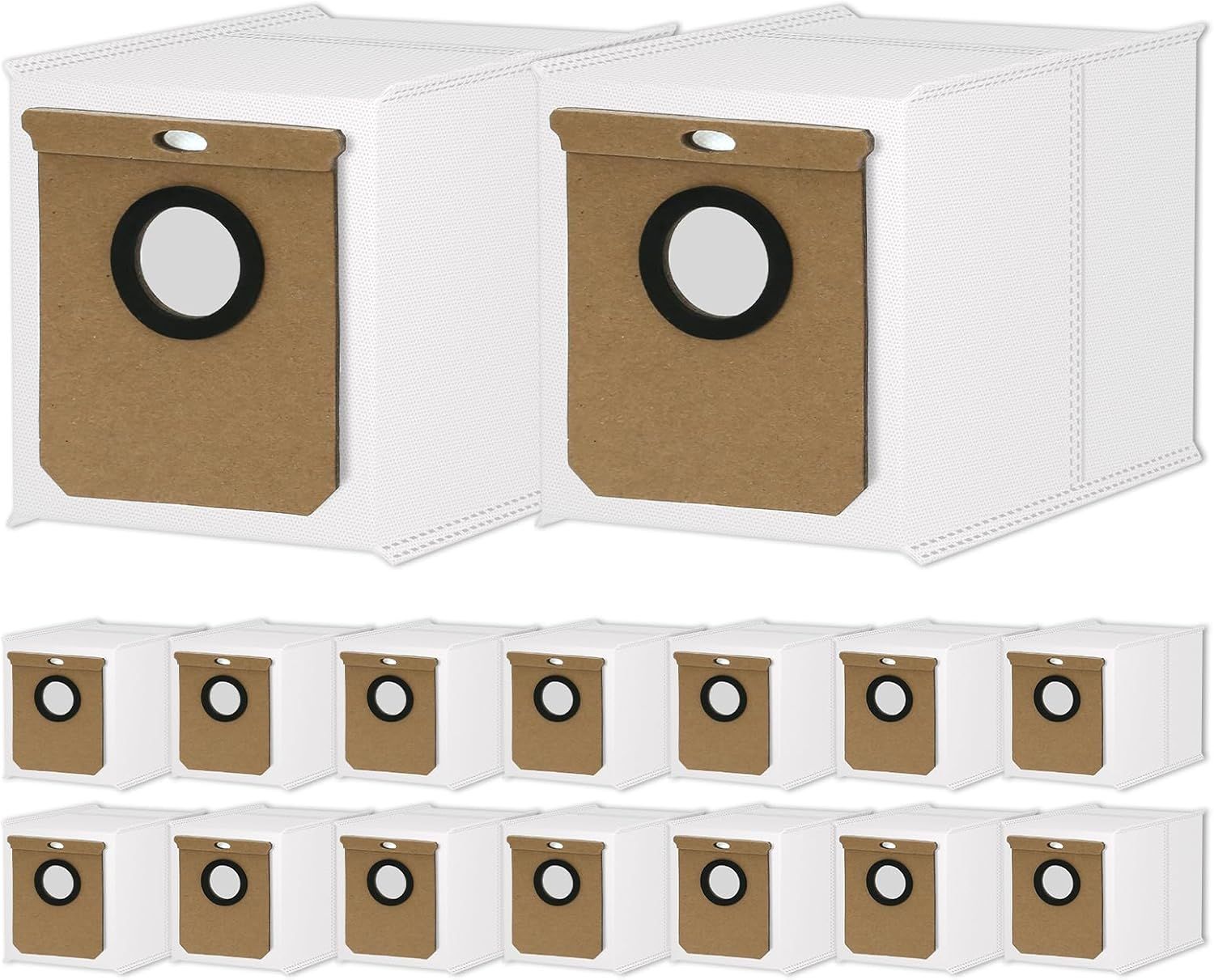 16 Pack L60 SES Replacement Vacuum Dust Bags Compatible with Eufy L60/L50 Series Robot Vacuum with Self Empty Station, 2.5L Replacement Bags for Eufy L60 Robot Vac-uum