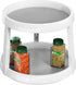 2-Tier Lazy Susan Spice Organizer, 10" Diameter, White/Gray