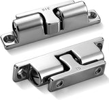 2 Pack Marine Grade 316 Stainless Steel Cabinet Tension Catch 70 mm Double Ball Tension Roller Catch Latch for Ship Hardware, Deck Installation, Cabinet, Closet & Furniture Door