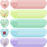 300 Pcs Heart Shaped Jewelry Bags 3.9 x 3.9 Inch Jewelry Packaging for Small Business Zip with Top Lock Baggies Cute Packaging Supplies for Necklace Earring Bracelets Sample(Mixed Color,Heart Shaped)