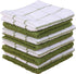 AMOUR INFINI Cotton Kitchen Dish Cloths Set of 8 – Highly Absorbent, Super Soft Premium Terry Cleaning Cloth (12"x12" Inch) Premium Dishcloths for Washing Dishes (Green)