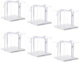 10 inch Clear cake Box, Large Transparent cake Box,tall cake boxes with Ribbon,10x10x9inch - Suitable for packing 8" or 10" cakes,Clear Gift Display Box for Carry Tall Layer Gift-6Pcs-White
