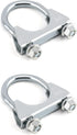 U-Bolt Muffler Tip Exhaust Hook, 1-1/2" OD 2Pcs Stainless Steel Universal Silencer Exhaust Clip