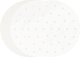 100 PCS Bamboo Steamer Liner, 10" Round Air Fryer Parchment Paper with Holes, White Anti-Stick Steamer Paper