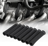 Spark Plug Wire Heat Shield Sleeve 2500° Spark Plug Boot Protector Boots Wrap for SBC BBC 350 454 8PCS Plug Wire Covers