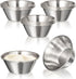 [12 Pack] 1.5 oz Stainless Steel Dipping Sauce Cups, Reusable Metal Ramekins, Commercial Grade Condiment Bowls, Individual Portion Cups, Small Round Au Jus for Home, Restaurant