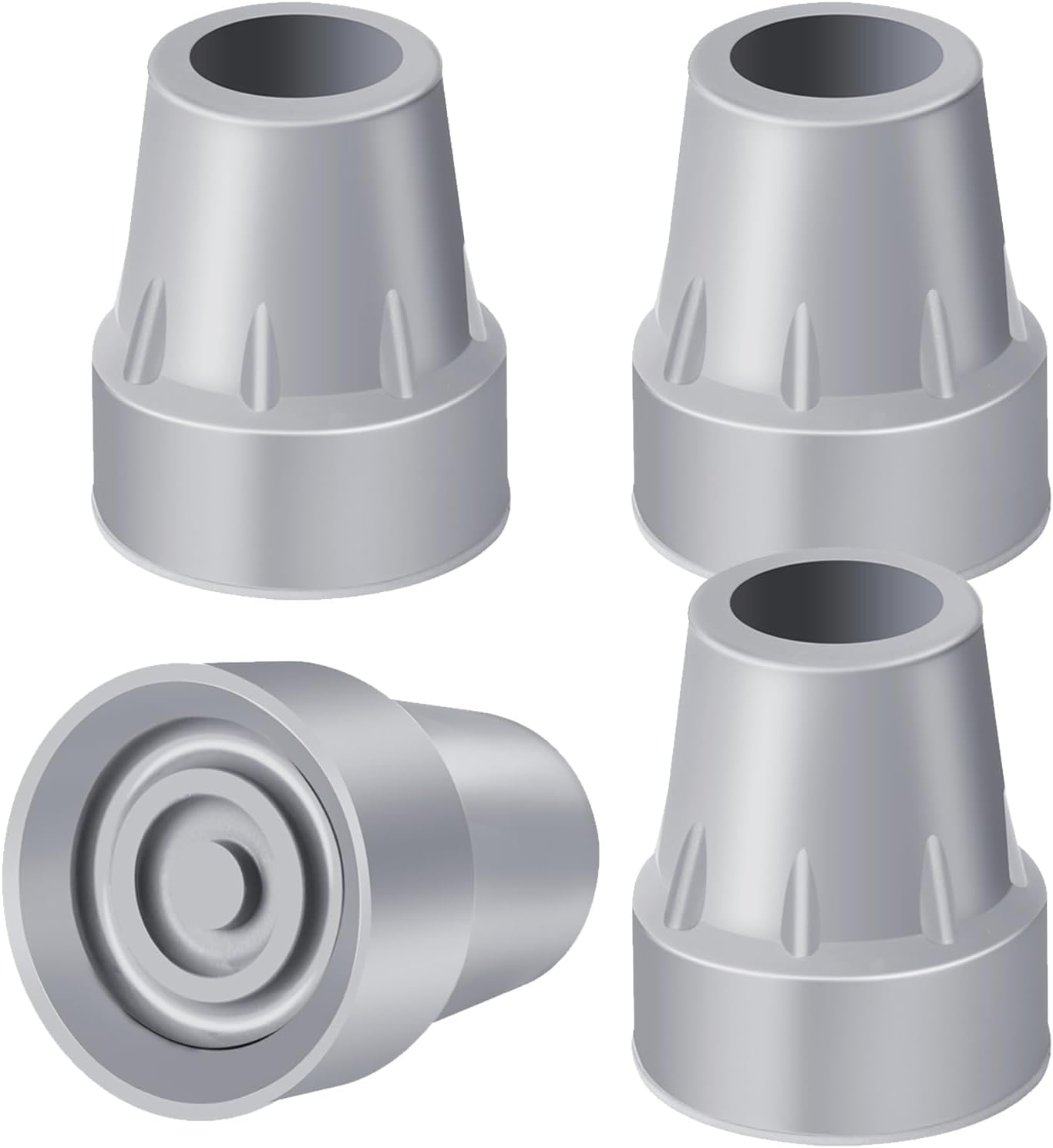 Crutch Tips 7/8 Inch Upgrade Heavy Duty Rubber Crutch Accessories Replacement Rubber Cane Tips, 4-Pack