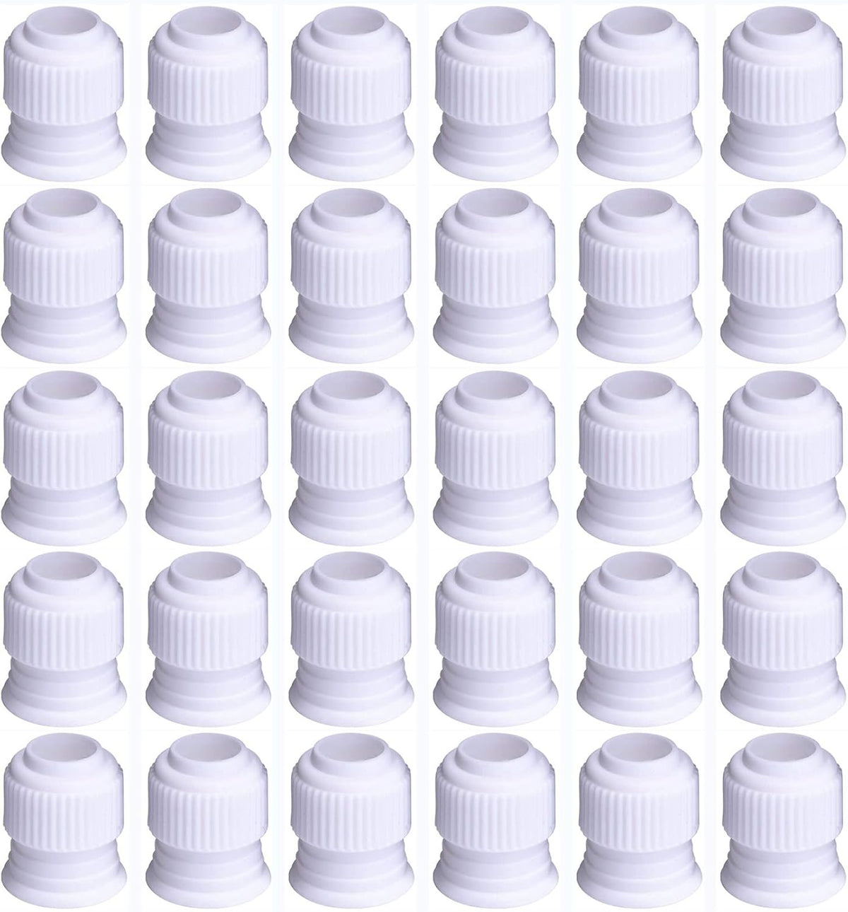 30 Pieces Coupler Piping Bag Plastic Standard Couplers Cake Decorating Pipe Tip for Frosting Icing Nozzles (1.2 x 1 Inch)