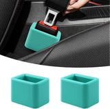 2 PCS Seat Belt Buckle Holder, Silicone Seatbelt Buckle Booster to Makes Receptacle Stand Upright for Easy Access (Mint Green)