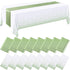 16 Pcs White and Sage Green Disposable Plastic Tablecloths and Satin Table Runner Set 54x108 Inch Tablecloth 12x108 Inch Table Runners for New Year Wedding Birthday Baby Shower Graduation