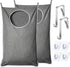 XL Hanging Laundry Hamper, Extra Large Tear-resistance Door Hamper with 2 Types Hooks for Dirty Clothes, Save Bathroom Space Hanging Laundry Bag (36.5x 22 Inch,Grey)