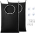 2 Pack XL Hanging Laundry Hamper, Extra Large Tear-Resistant Door Organizer with 2 Hook Types, Space-Saving Laundry Bag (36.5" x 22", Black)